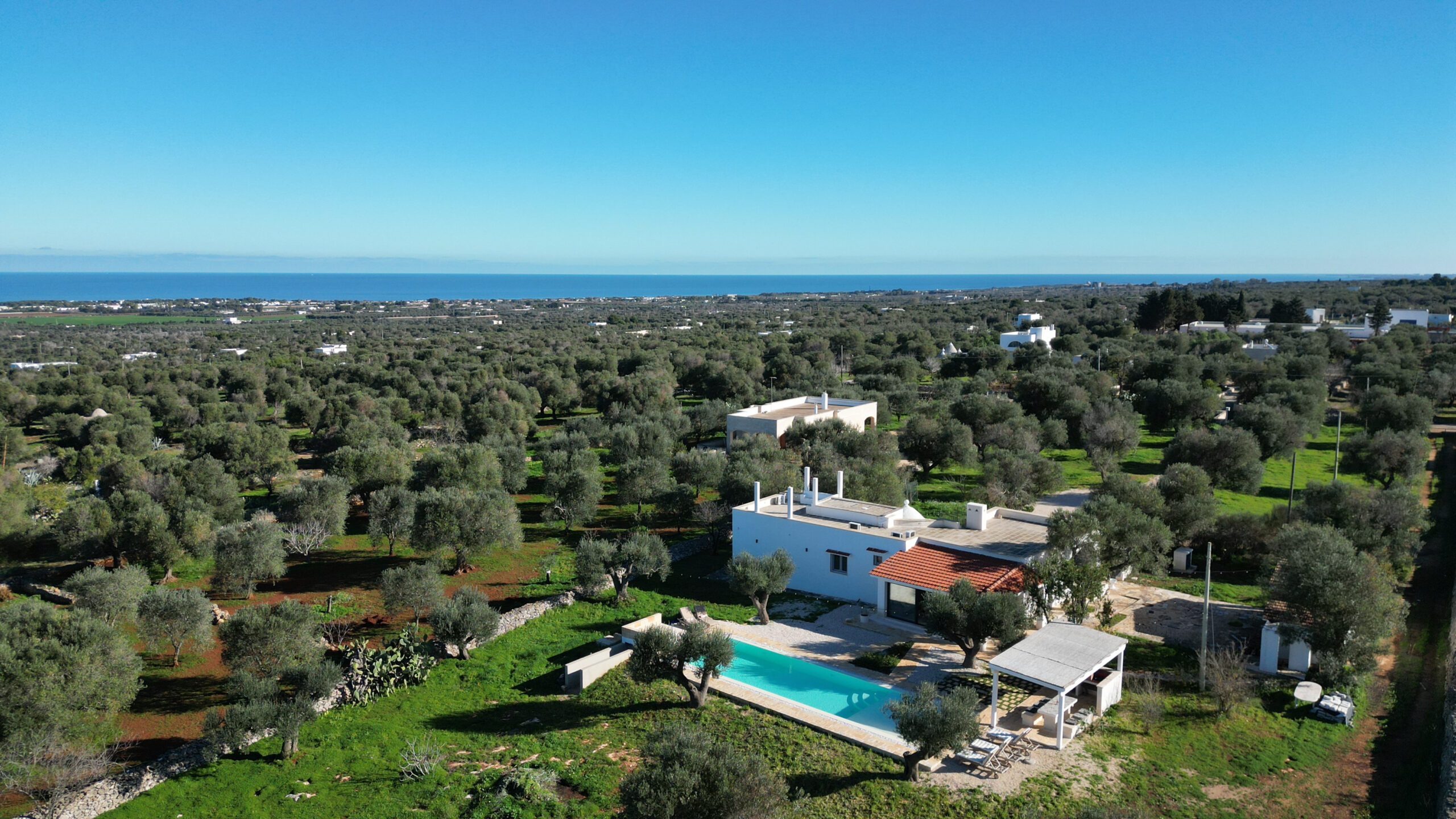 Stunning Seaview Villa with Trullo in Carovigno